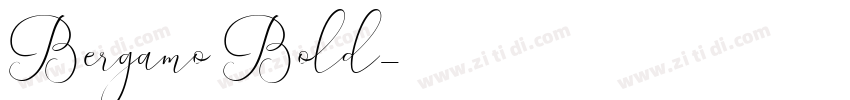 Bergamo Bold字体转换